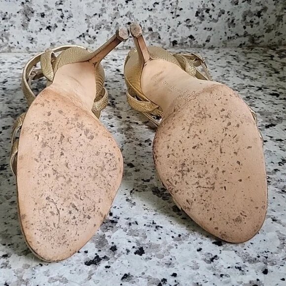 Camilla Skovgaard Strappy Leather Stilettos Size 9.5 - Picture 7 of 11